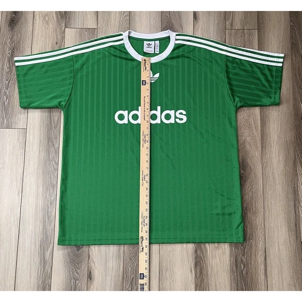 Adidas Originals Green/White Trefoil Polyester Jersey Shirt Mens Size XL IM9457